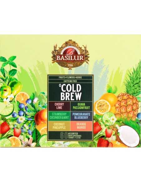 Basilur - Infusiones de Frutas y Hierbas COLD BREW - 60 Bolsas x 6 Unidades x Caja