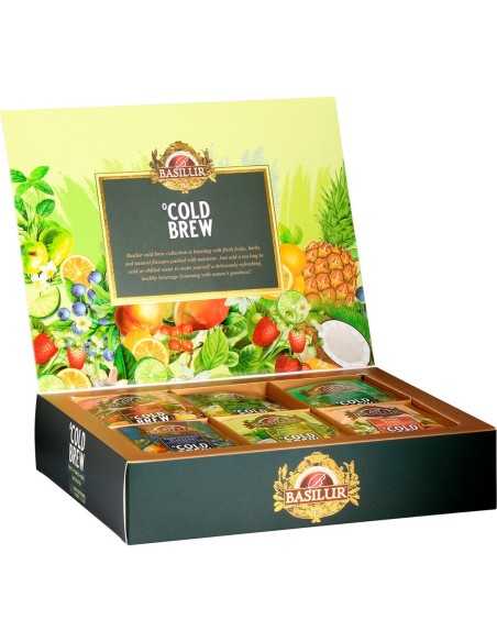 Basilur - Infusiones de Frutas y Hierbas COLD BREW - 60 Bolsas x 6 Unidades x Caja
