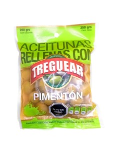 Aceitunas Verdes con Pimenton 200G - x 24 Unidades Treguear