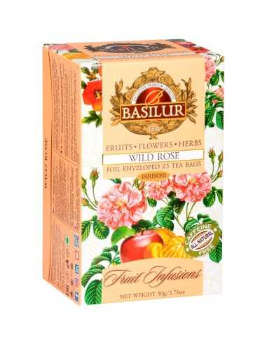 Té Wild Rose con Hibiscus y sabor Rosas - 20 Bolsas x 12 Unidades Basilur