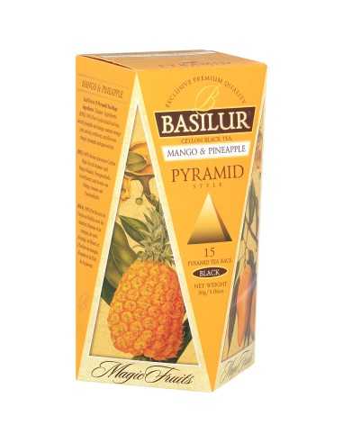 Té Negro con Mango y Piña - 15 Piramides x 12 Unidades - Basilur