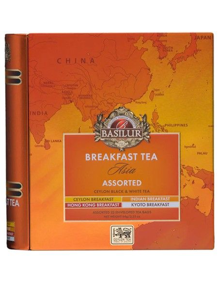 Libro de Té - Breakfast Asia - 32 Bolsitas x 6 Unidades - Basilur