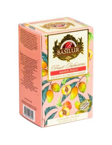 Infusiones de Fruta - Mango Durazno - 20 Bolsitas x 12 Unidades - Basilur