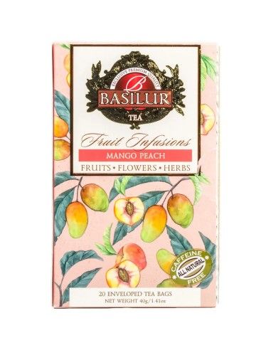 Infusiones de Fruta - Mango Durazno - 20 Bolsitas x 12 Unidades - Basilur