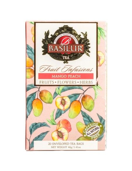 Infusiones de Fruta - Mango Durazno - 20 Bolsitas x 12 Unidades - Basilur