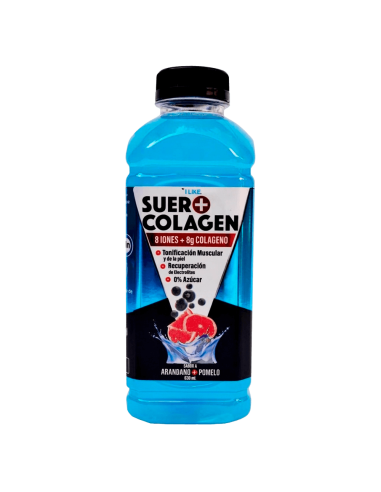 Bebida Hidratante Suero Arandano Pomelo 8 Iones + 8g Colágeno 630ml - 6 Unidades - I LIKE