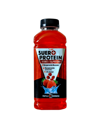 Bebida Hidratante Suero Frutilla Frambuesa 8 Iones + 12g Proteína 630ml - 6 Unidades - I LIKE