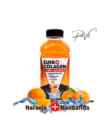 Bebida Hidratante Suero Naranja Mandarina 8 Iones + 8g Colágeno 630ml - 6 Unidades - I LIKE