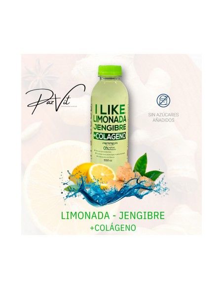 Jugo Natural Limonada Jengibre + Colágeno 550cc - 6 Unidades - I LIKE