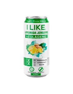 Lata Jugo Natural Limonada Jengibre + Colágeno 473cc - 6 Unidades - I LIKE