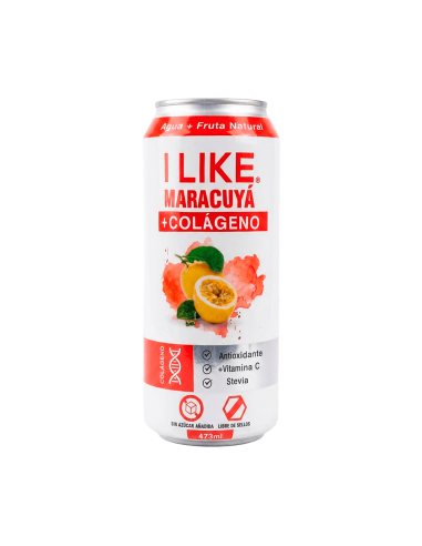 Lata Jugo Natural Maracuya + Colágeno 473cc - 6 Unidades - I LIKE