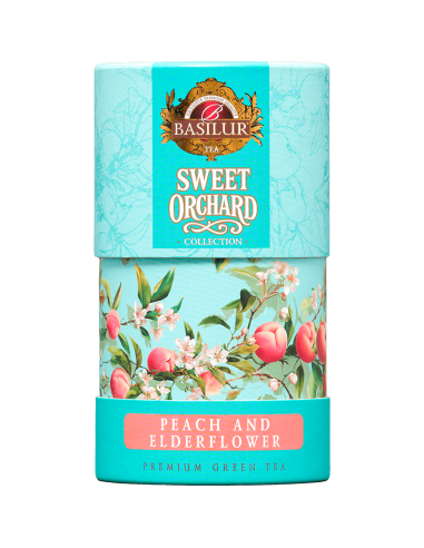 Hoja 75 Gr - Sweet Orchard - Te Verde con Durazno - 75 Gr x 6 Unidades - Basilur