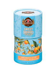 Hoja 75 Gr - Sweet Orchard - Te Negro con Naranja y Brotes de Naranja - 75 Gr x 6 Unidades - Basilur