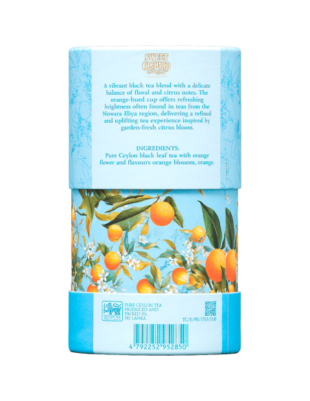 Hoja 75 Gr - Sweet Orchard - Te Negro con Naranja y Brotes de Naranja - 75 Gr x 6 Unidades - Basilur