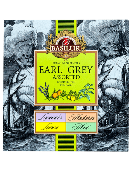Earl Grey Té Verde Assorted - 40Bolsas X 12 - Basilur