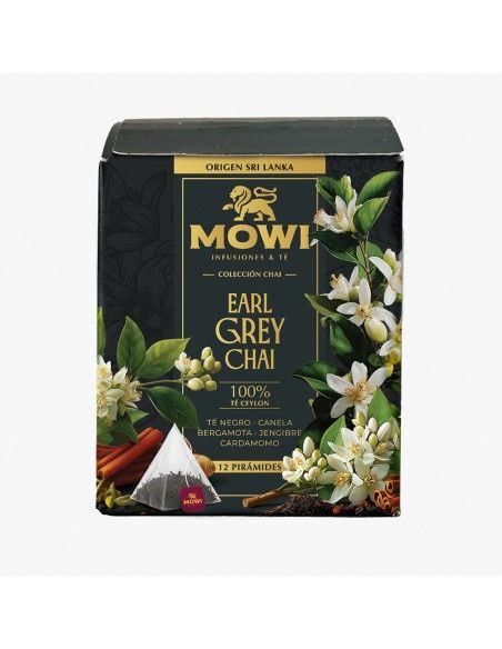 Té Earl Grey Chai - 12 Bolsas X 12 - Mowi